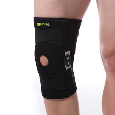 Metal hinged knee brace