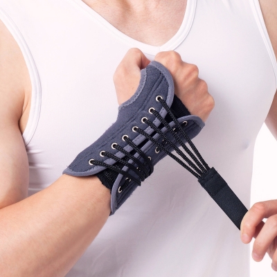 Lace-up wrist support